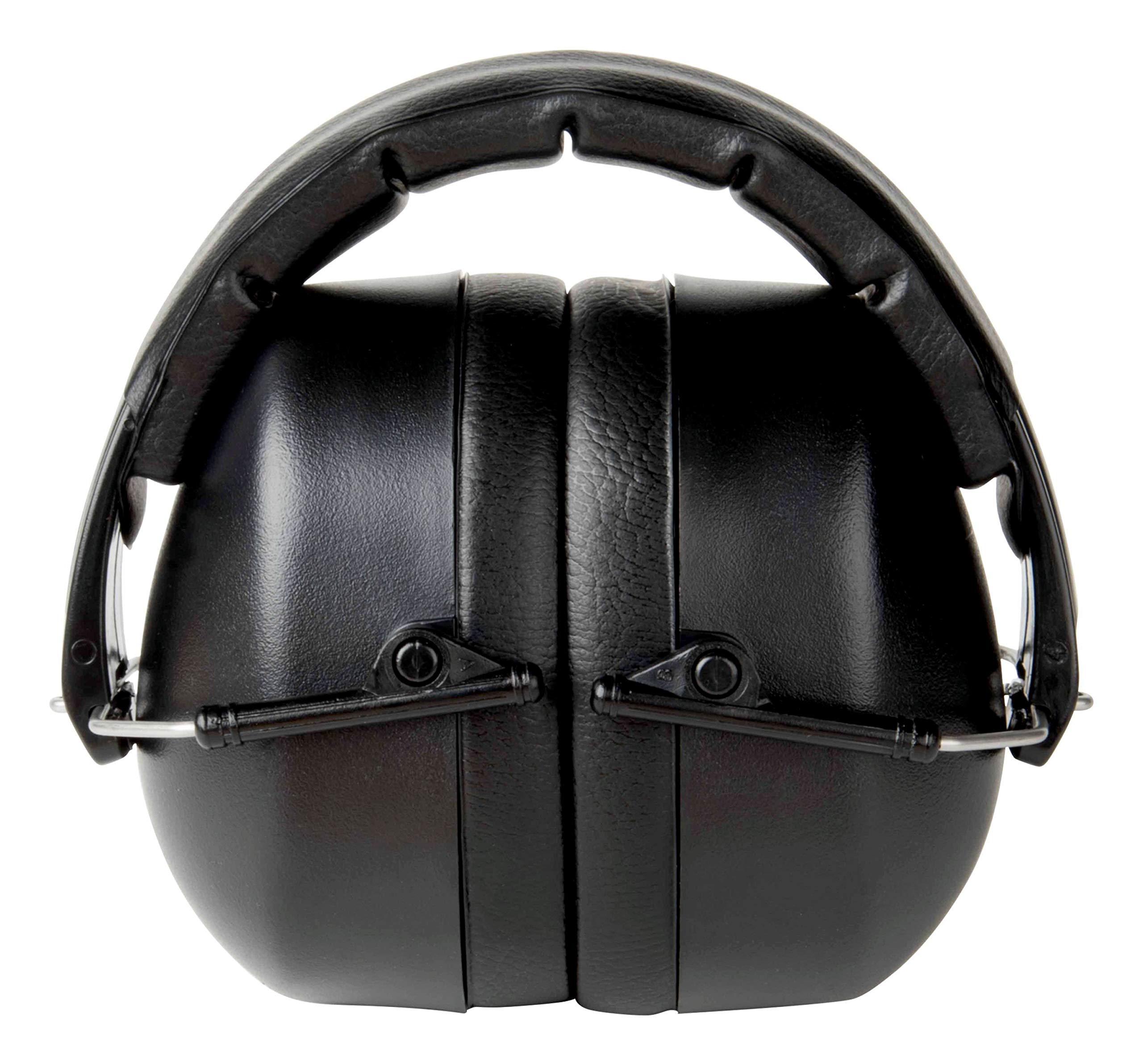 Folding Earmuff, Noise Reduction Rating (NRR) 25 dB, Adjustable Ear Muffs, Padded Headband For Comfort, Flexible & Adjustable Headband, Black, One Size Fits Most (90563H1-DC)