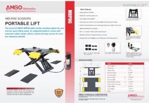 AMGO MRP06 portable mid-rise lift specification sheet