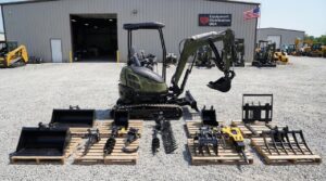 TYPHON 2.5 Ton Mini Excavator KUBOTA Diesel Engine USA W 14 attachments - Image 3