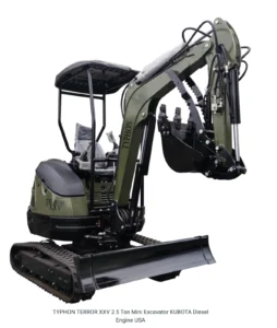 TYPHON 2.5 Ton Mini Excavator KUBOTA Diesel Engine USA W 14 attachments - Image 5