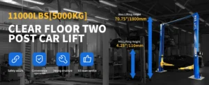 M&E 2 Post Lift 11000lbs Two Post Auto Lift Auto Truck Hoist Super Quality - Image 5
