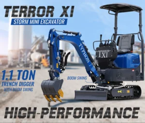 TERROR XI Mini Excavator Digger 13.5hp Gas B&S EPA Engine with 14 Attachments - Image 4