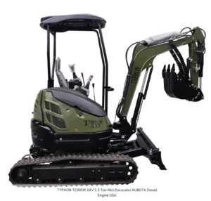 TYPHON 2.5 Ton Mini Excavator KUBOTA Diesel Engine USA W 14 attachments - Image 6
