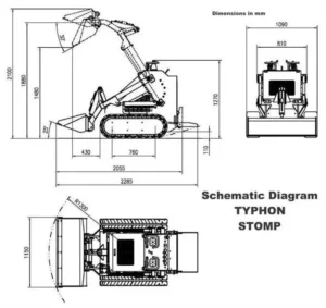 TYPHON STOMP 1800 Mini Skid Steer Loader, 23.5 hp Gas - Image 2