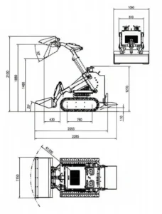 TYPHON STOMP Tracked Mini Skid Steer Loader, 22.1 hp Honda GX690 Gas - Image 3