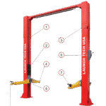 Launch Tech USA TLT211-AS 11,000 lb Clear Floor – Asymmetric – ALI Certified - Image 3