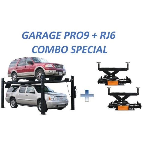 Atlas PRO9000 - 9,000 lb 4-Post Lift + Two RJ6 Jacks