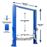iDEAL TP12KSC-DX 12,000 lb Two Post Lift — Direct Drive ALI Certified W/PU - Image 3