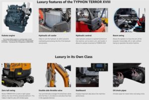 4,000 lbs Terror XVIII Mini Excavator, EPA Certified KUBOTA D902 Diesel Machine - Image 8