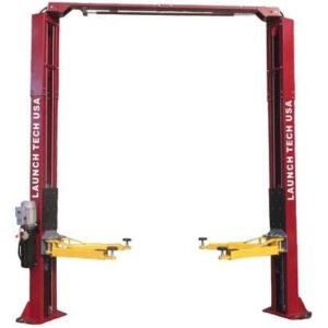 Launch Tech USA TLT240SC 9,000 lb Two Post Clear Floor – Asymmetric – RED
