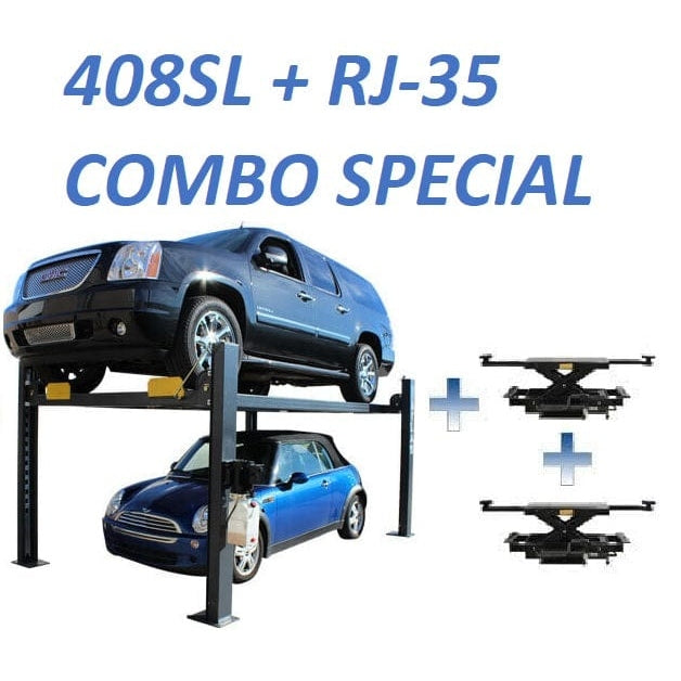 feecd6_9c43526a105b4ee4ba65af1ae2c799cemv2.jpg Atlas PREMIUM 408SL 4 Post Lift + RJ35 Sliding Jacks Combo - Image 1