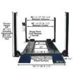 Atlas PRO8000 4 Post Lift + RJ35 Sliding Jacks Combo - Image 9
