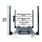Atlas PRO8000EXT 4 Post Lift + RJ35 Sliding Jacks Combo - Image 6
